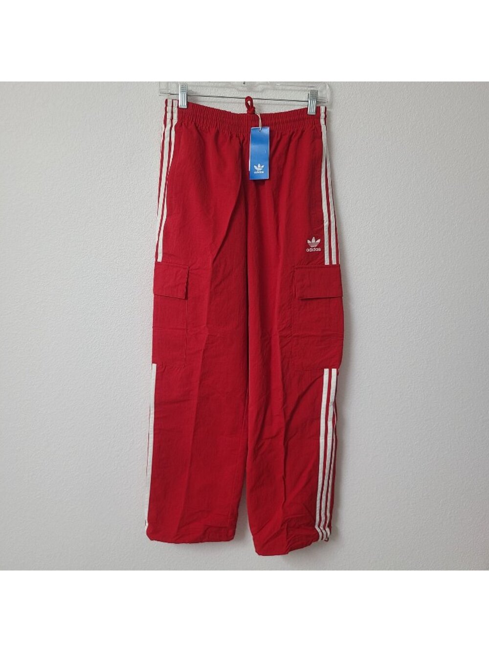 Adidas Originals 3 Stripe Cargo Pants JN5446 Size M Red